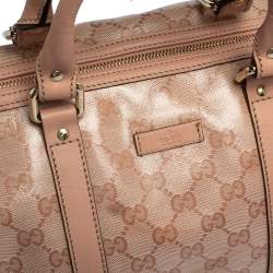 مملوكة مسبقًا Gucci Blush Pink GG Crystal Coated Canvas Medium Joy Boston Bag