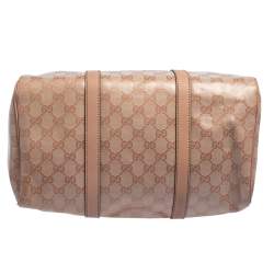 مملوكة مسبقًا Gucci Blush Pink GG Crystal Coated Canvas Medium Joy Boston Bag