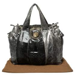 Gucci Black Python Large Hysteria Tote