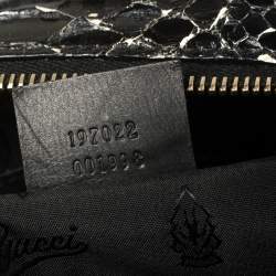 Gucci Black Python Large Hysteria Tote