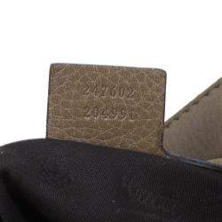 Pre Owned Gucci Brown Leather Medium Web Horsebit Heritage Hobo