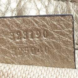 Pre Owned حقيبة كروس غوتشي سوهو سلسلة جلد ذهبي ميتاليك