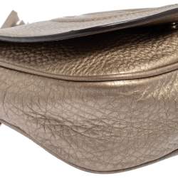 Pre Owned حقيبة كروس غوتشي سوهو سلسلة جلد ذهبي ميتاليك