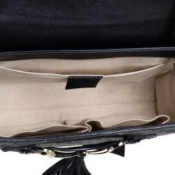 مملوكة مسبقًا Gucci Black Guccissima Leather Medium Emily Shoulder Bag