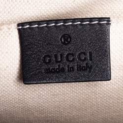 مملوكة مسبقًا Gucci Black Guccissima Leather Medium Emily Shoulder Bag