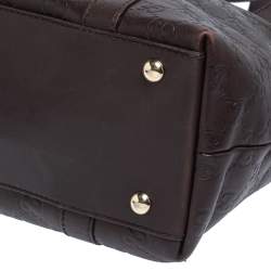 مملوكة مسبقًا Gucci Dark Brown Guccissima Leather Medium Abbey Tote