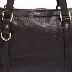 مملوكة مسبقًا Gucci Dark Brown Guccissima Leather Medium Abbey Tote