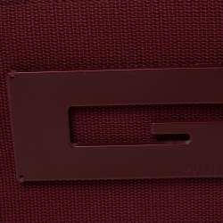 Gucci Red Canvas Logo Zip Around Compact Wallet