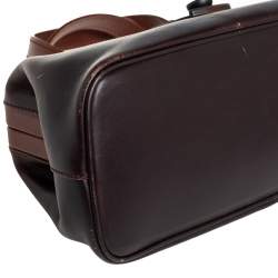 Pre Owned حقيبة غوتشي بولر جلد أومبريه بني