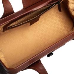 Pre Owned حقيبة غوتشي بولر جلد أومبريه بني