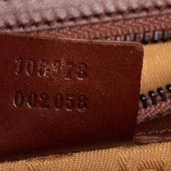 Pre Owned حقيبة غوتشي بولر جلد أومبريه بني