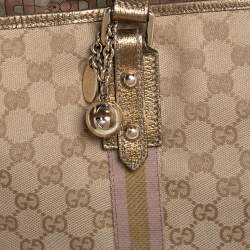 Pre Owned Gucci Beige GG Canvas Jolicoeur Tote 