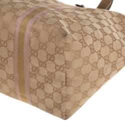 Pre Owned Gucci Beige GG Canvas Jolicoeur Tote 