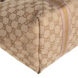 Pre Owned Gucci Beige GG Canvas Jolicoeur Tote 
