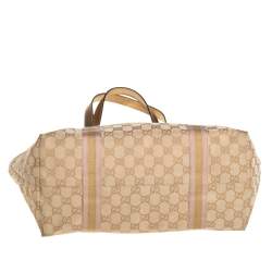 Pre Owned Gucci Beige GG Canvas Jolicoeur Tote 