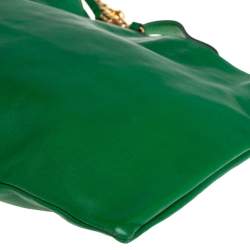 Pre Owned Gucci Green Leather Large Gucci 1970 Shoulder Bag