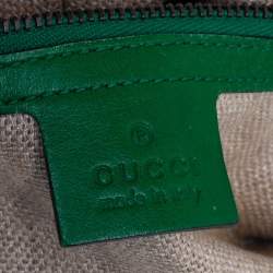 Pre Owned Gucci Green Leather Large Gucci 1970 Shoulder Bag