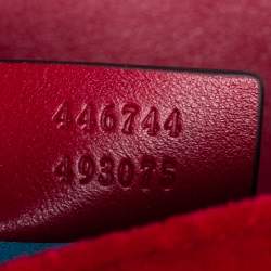 Pre Owned حقيبة كتف غوتشي مارمونت جي جي صغيرة قطيفة ماتيلاس أحمر