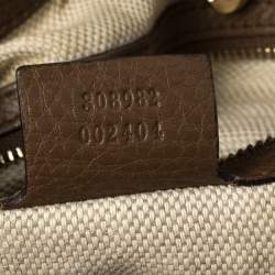 Pre Owned Gucci Brown Leather Medium Soho Tote
