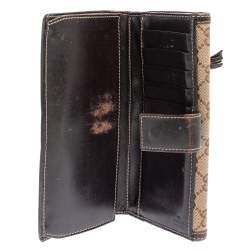 مملوكة مسبقًا محفظة غوتشي كونتينينتال دلاية شراشيب هورسبيت جلد و كانفاس جي جي بني و بيج