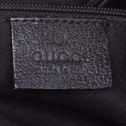 Pre Owned Gucci Black GG Canvas and Leather Abbey Hobo