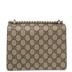 مملوكة مسبقًا Gucci Beige GG Supreme Canvas and Suede Mini Dionysus Shoulder Bag