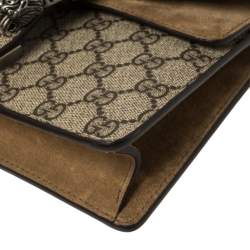 مملوكة مسبقًا Gucci Beige GG Supreme Canvas and Suede Mini Dionysus Shoulder Bag