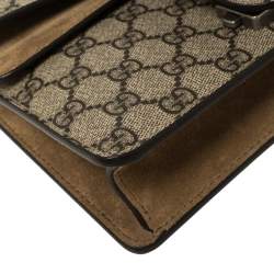 مملوكة مسبقًا Gucci Beige GG Supreme Canvas and Suede Mini Dionysus Shoulder Bag