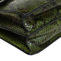 مملوكة مسبقًا حقيبة كتف غوتشي ديانوسس متوسطة جلد ثعبان أخضر