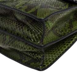 مملوكة مسبقًا حقيبة كتف غوتشي ديانوسس متوسطة جلد ثعبان أخضر