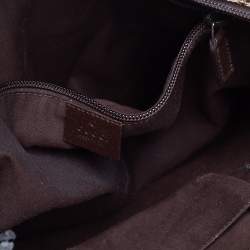 Pre Owned Gucci Beige/Ebony GG Canvas Web Messenger Bag