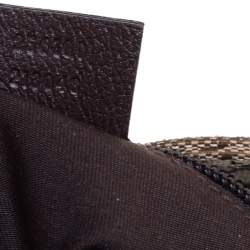 Pre Owned Gucci Beige/Ebony GG Canvas Web Messenger Bag