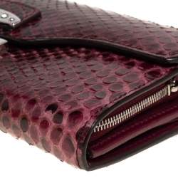 Gucci Burgundy Python Lady Lock Wallet on Chain