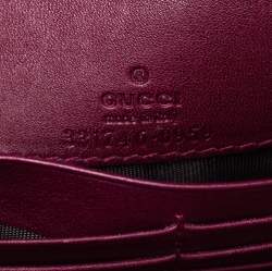 Gucci Burgundy Python Lady Lock Wallet on Chain