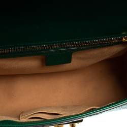مملوكة مسبقًا Gucci Green Guccissima Leather Medium Padlock Shoulder Bag