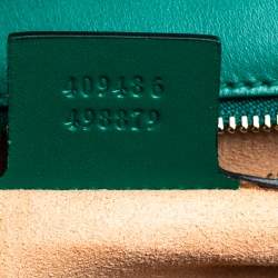 مملوكة مسبقًا Gucci Green Guccissima Leather Medium Padlock Shoulder Bag