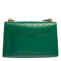 مملوكة مسبقًا Gucci Green Guccissima Leather Medium Padlock Shoulder Bag