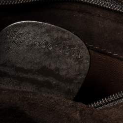 Pre Owned Gucci Mocha Brown Suede Vintage Double Pocket Shoulder Bag