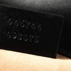 Pre Owned حقيبة كتف غوتشي مارمونت جلد ماتيلاس أسود مزينة جي جي صغيرة