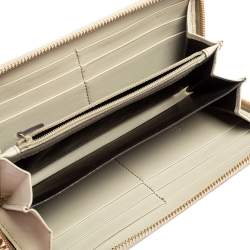 Gucci Beige Guccissima Leather Zip Around Wallet  