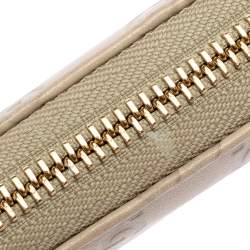 Gucci Beige Guccissima Leather Zip Around Wallet  