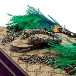 Pre Owned حقيبة كتف غوتشي ديونيسوس متوسطة سويدي و كانفاس جي جي سوبريم بنفسجي و بيج