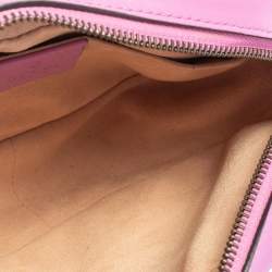 مملوكة مسبقًا Gucci Pink Matelassé Leather Mini GG Marmont Crossbody Bag
