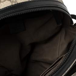 Pre Owned Gucci Beige/Black GG Supreme Canvas and Leather Small Eden Backpack