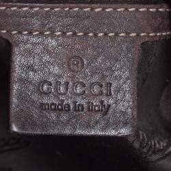 Pre Owned Gucci Beige GG Crystal Canvas Hysteria Hobo
