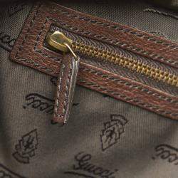Gucci Brown/Dark Brown Leather Shoulder Bag