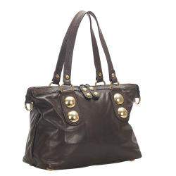 Gucci Brown/Dark Brown Leather Shoulder Bag