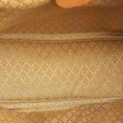 مملوكة مسبقًا Gucci Brown Calf Leather Bamboo Drawstring Backpack