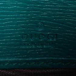 Gucci Multicolor Floral Print Leather Flap Continental Wallet