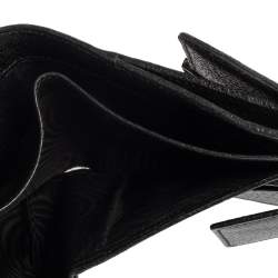 Gucci Black GG Canvas and Leather Trim Web Compact Wallet